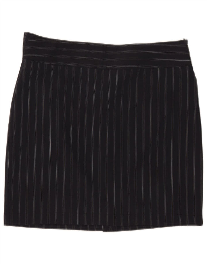 Damska mini spódniczka Marella UK 12 Medium W32 Granatowy poliester w prążki