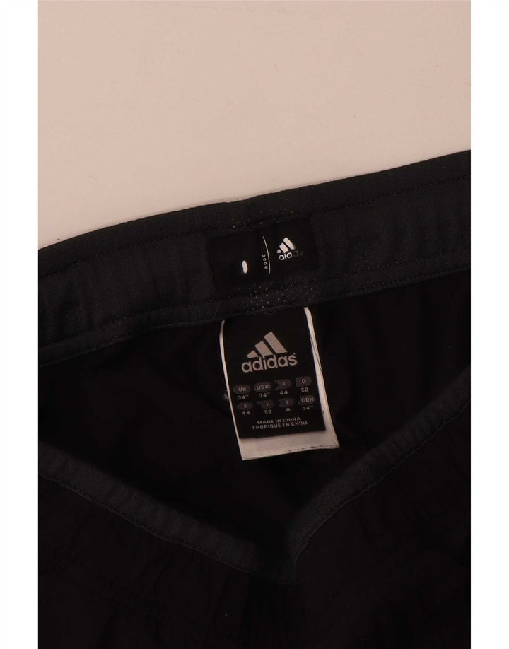 Męskie spodnie dresowe Adidas, duże, czarne, nylonowe