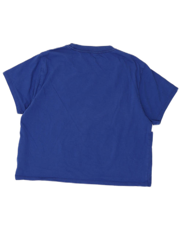 Damska koszulka Levi's Crop Graphic Top UK 10 Small Blue Colourblock