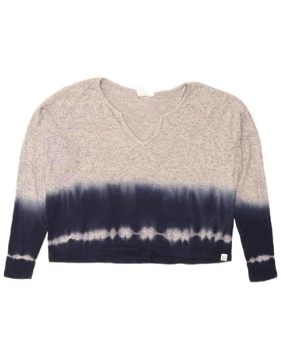 Damski top oversize Roxy z długim rękawem, UK 10, mały, szary, wiskozowy