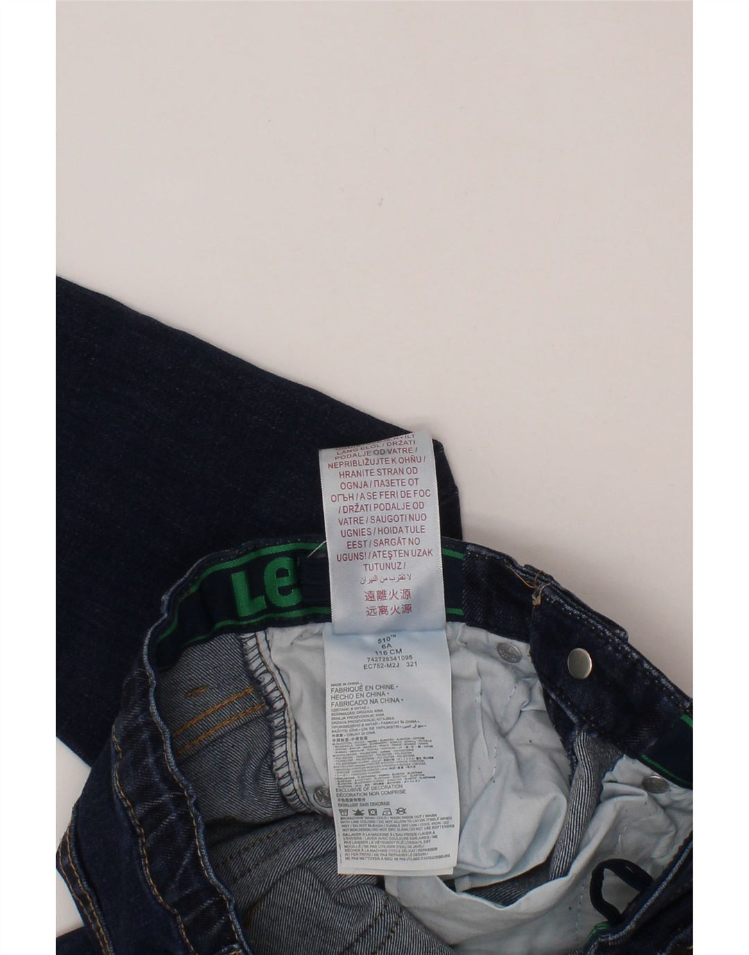 Dżinsy chłopięce LEVI'S 510 Skinny 5-6 lat W24 L20 Granatowa bawełna