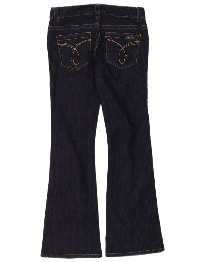 Damskie jeansy rozkloszowane Calvin Klein US 6 Medium W30 L32 Granatowa bawełna