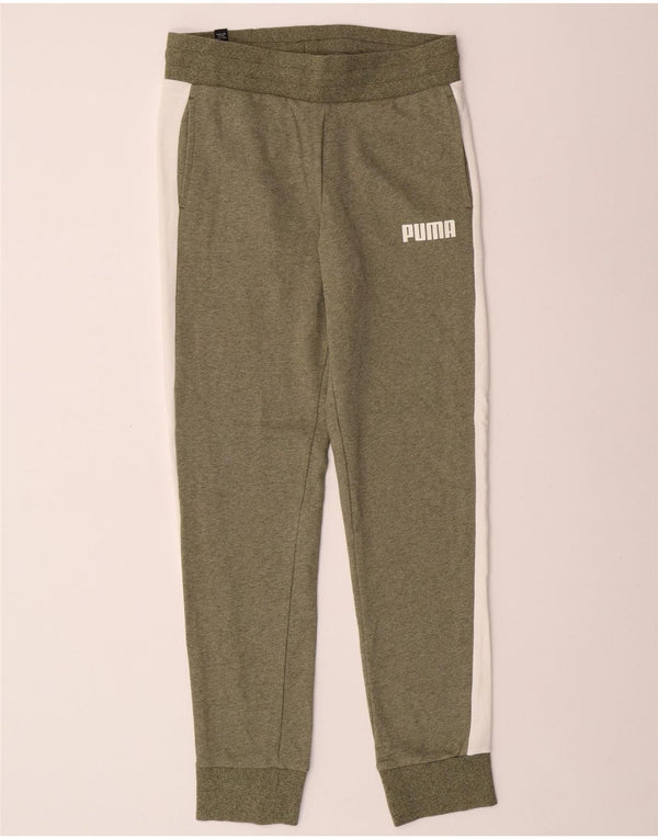 Damskie spodnie dresowe Puma Joggers UK 10 Małe, bawełniane w kolorze khaki