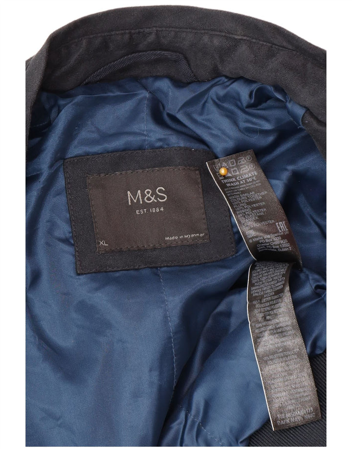 Męska kurtka bomber Marks & Spencer UK 42 XL, granatowa, poliester