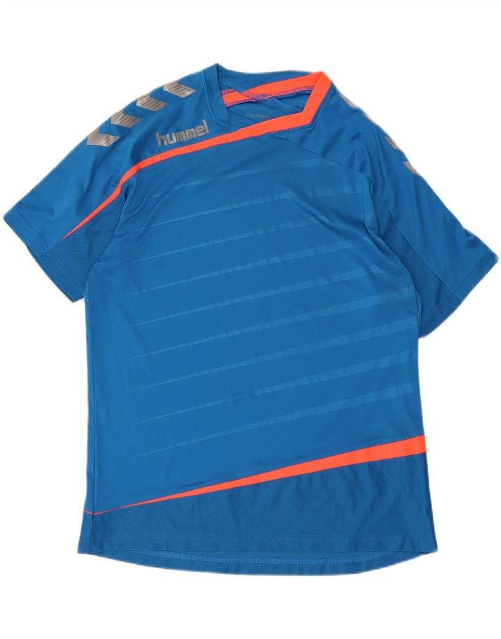 Męski T-shirt z grafiką Hummel, duży, w niebieskie paski
