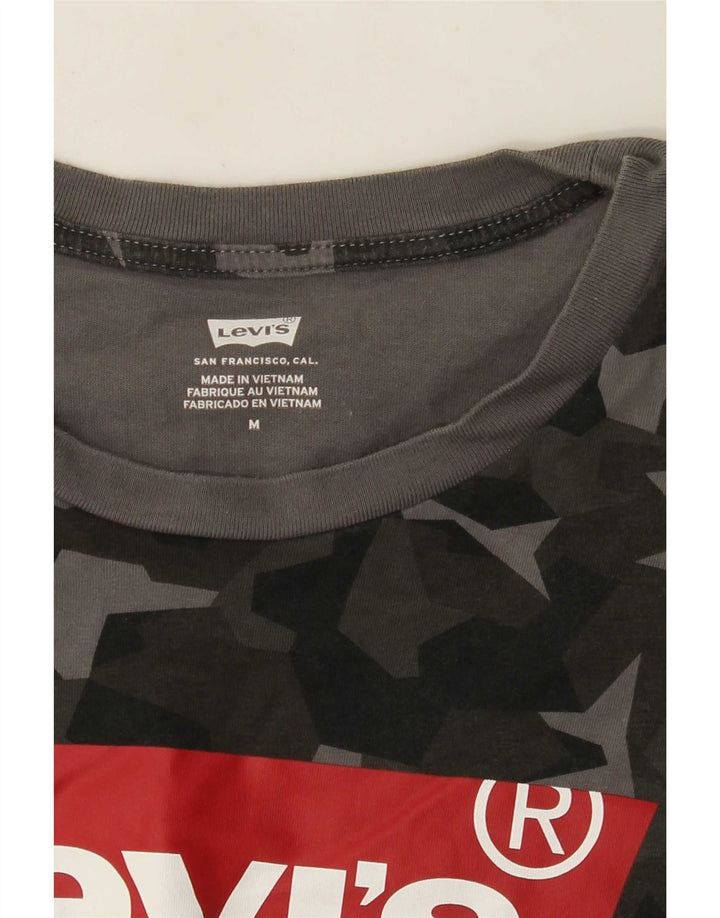 Męski T-shirt z grafiką Levi's, średni kamuflaż khaki
