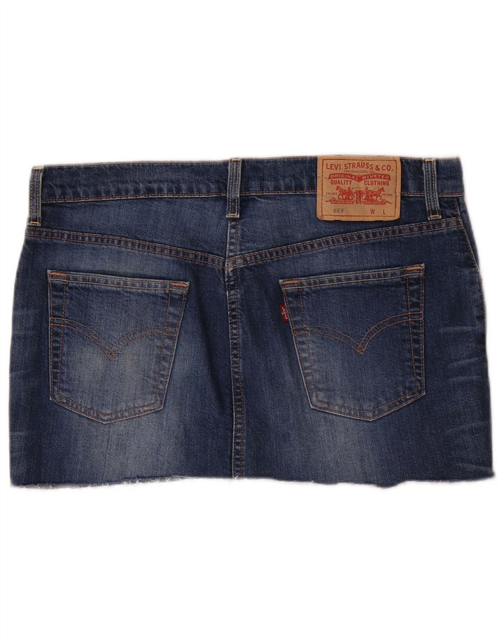 Damska spódnica Levi's 669 Mini Denim W32 Duża granatowa bawełna