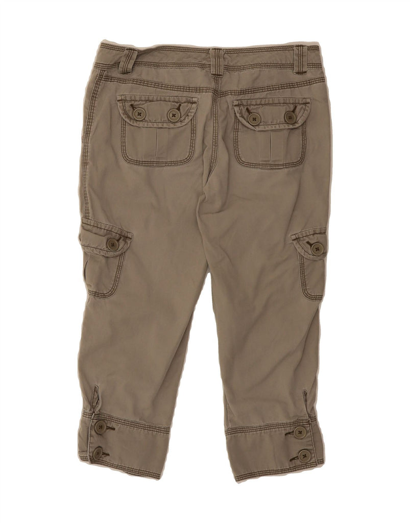 MOSSIMO Womens Cargo Capri Trousers UK 1 2XS W28 L18 Beige Cotton Vintage Mossimo and Second-Hand Mossimo from Messina Hembry 