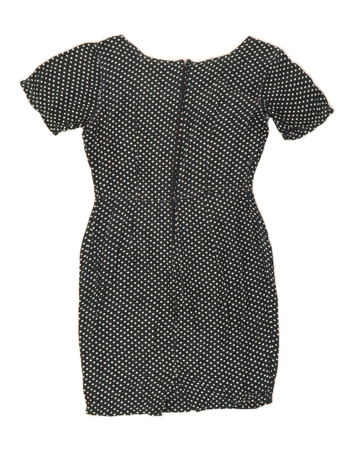 EXPRESS Womens Bodycon Dress UK 12 Medium Black Polka Dot Vintage Express and Second-Hand Express from Messina Hembry 