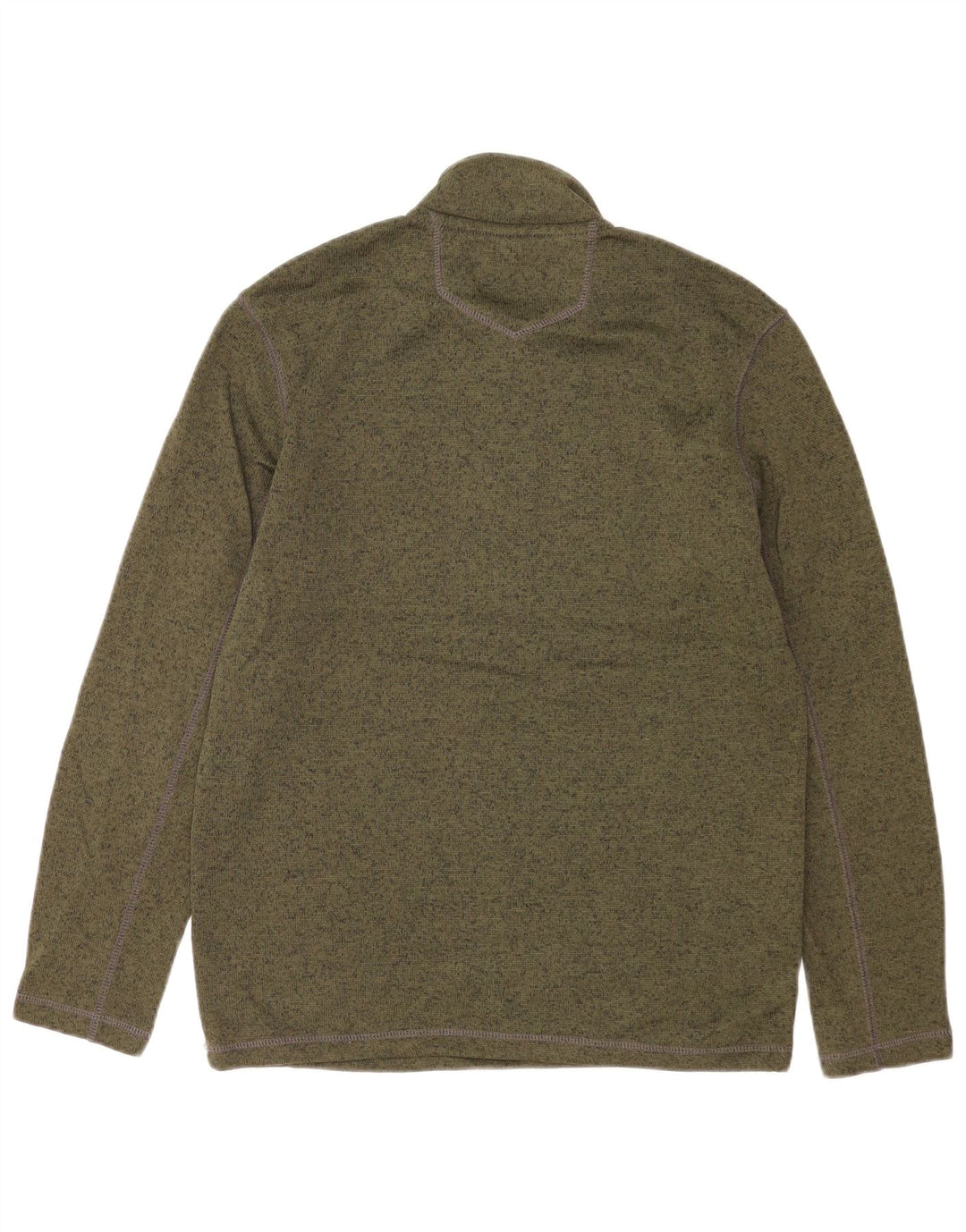 Męski sweter z zamkiem błyskawicznym Eddie Bauer, mały, zielony, nakrapiany poliester