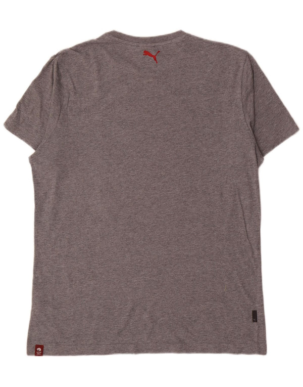 Męska koszulka z grafiką Puma, duża, szara