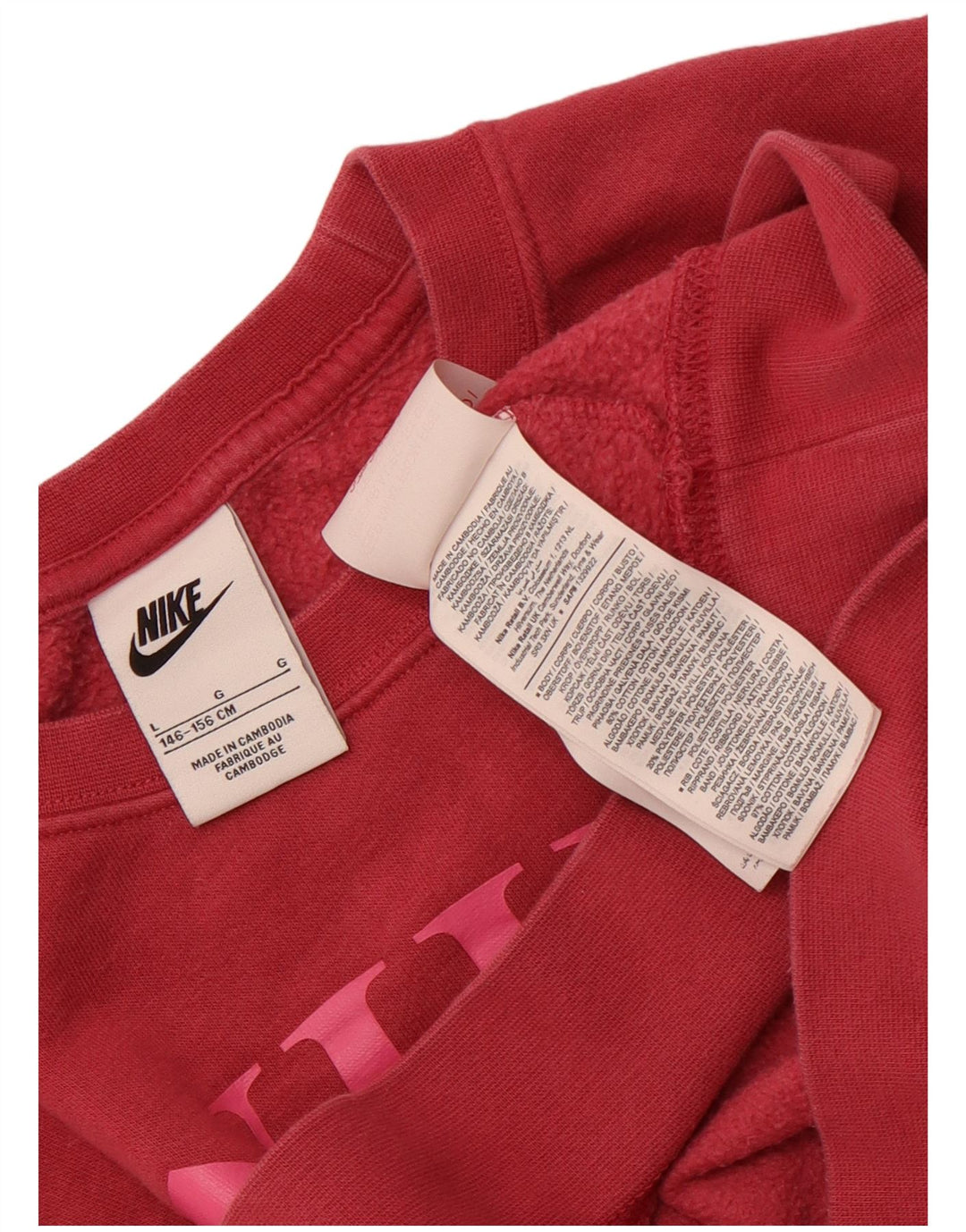 Bluza dziewczęca Nike Oversize Crop Graphic 12-13 lat, duża, różowa