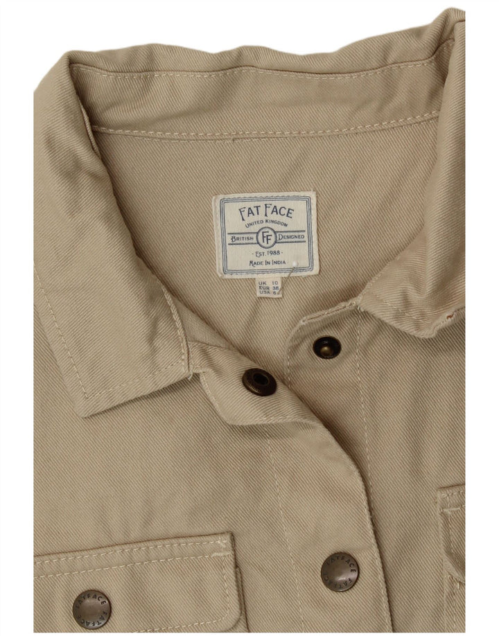 Damska koszula oversize FAT FACE UK 10 Small, beżowa, bawełniana