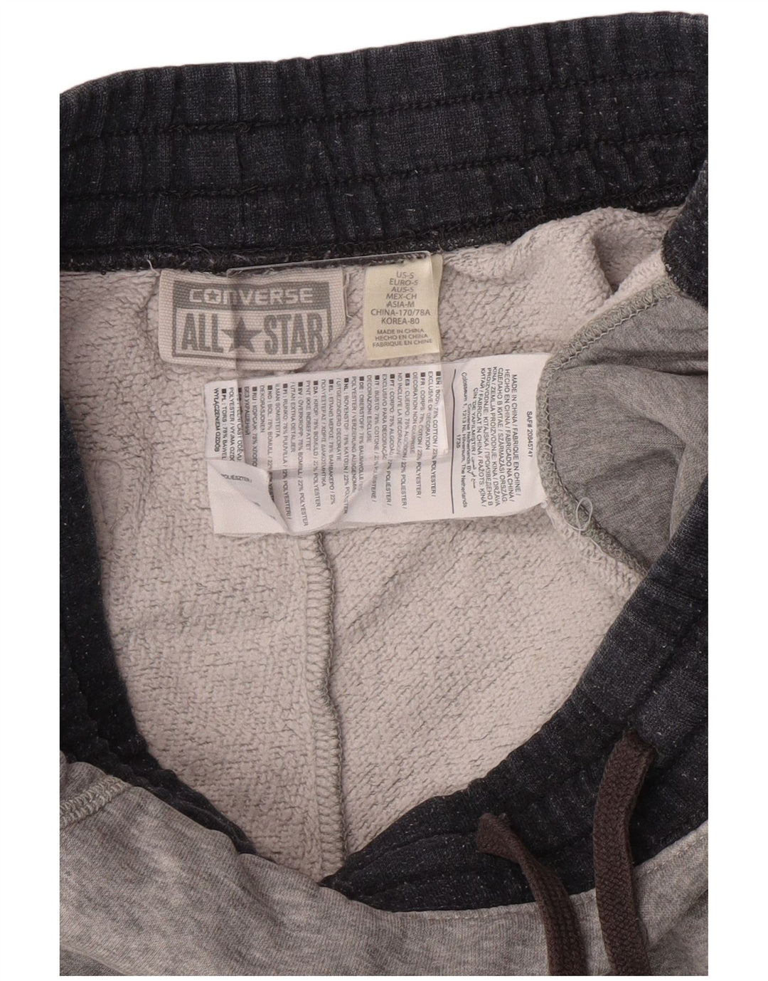 Męskie szorty Converse All Star Graphic, małe W28, szara bawełna