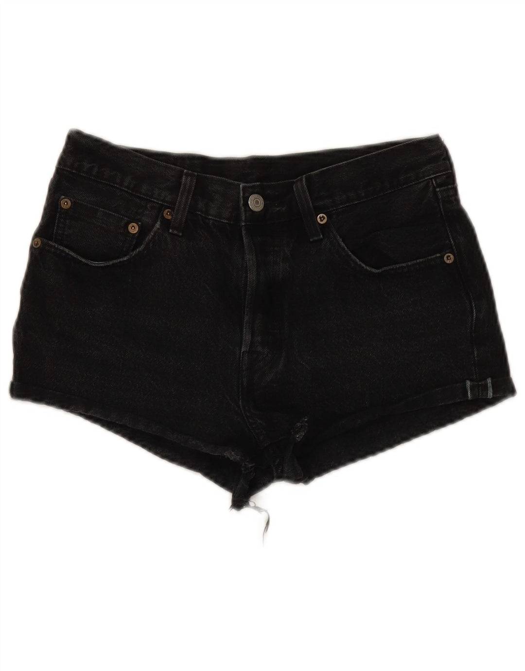 Damskie spodenki jeansowe Levi's 501 W27, małe, czarne, bawełniane