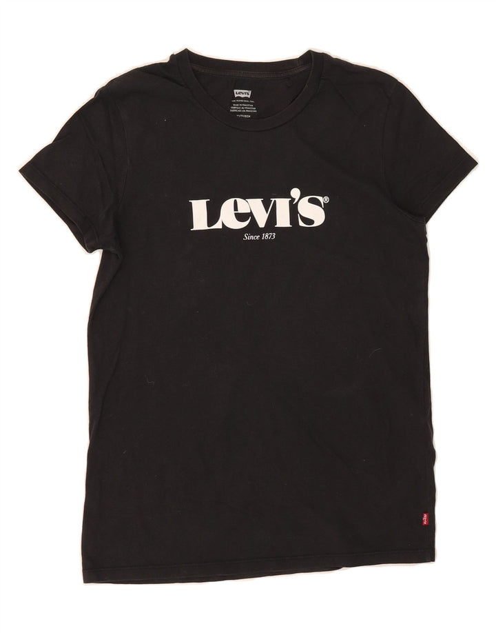 LEVI'S Mens Graphic T-Shirt Top XS Black Cotton Vintage Levi's and Second-Hand Levi's from Messina Hembry 