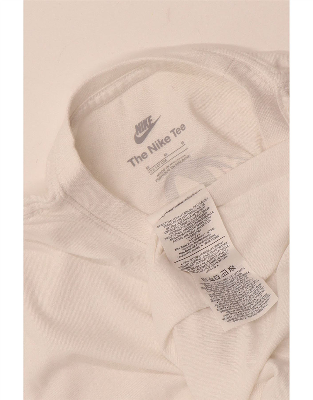 Chłopięcy T-shirt z grafiką Nike, 10-11 lat, średnia biała bawełna
