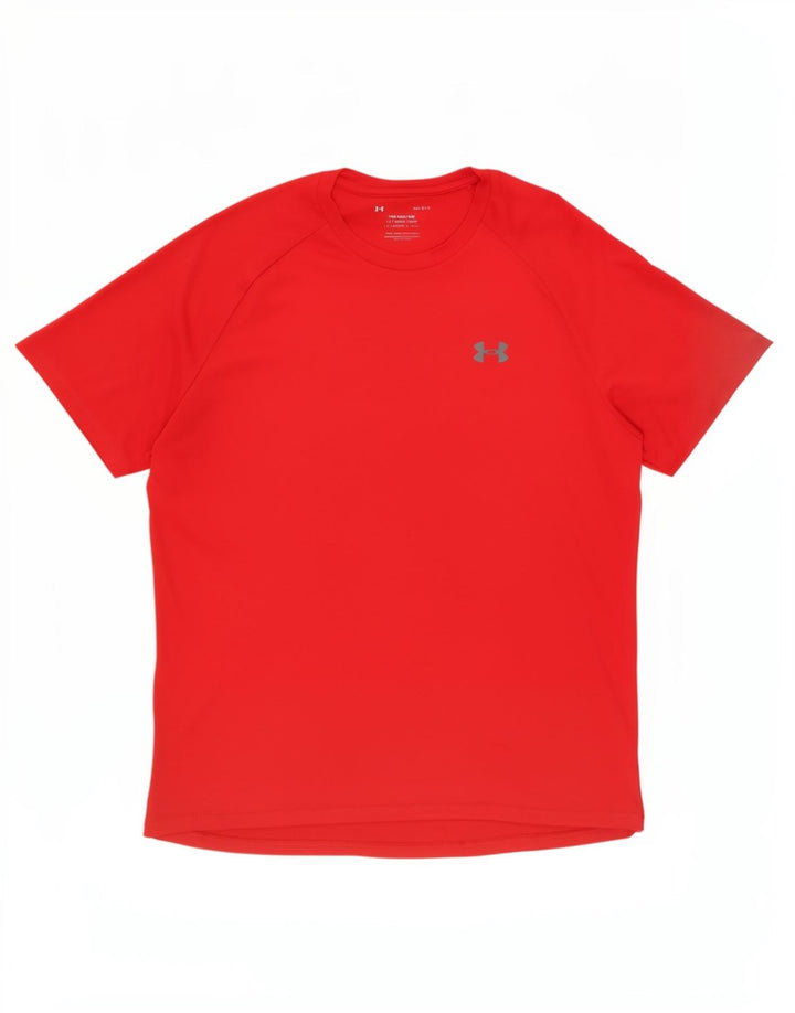 Under Armour Męski T-shirt Top Duży Czerwony Poliester Sport