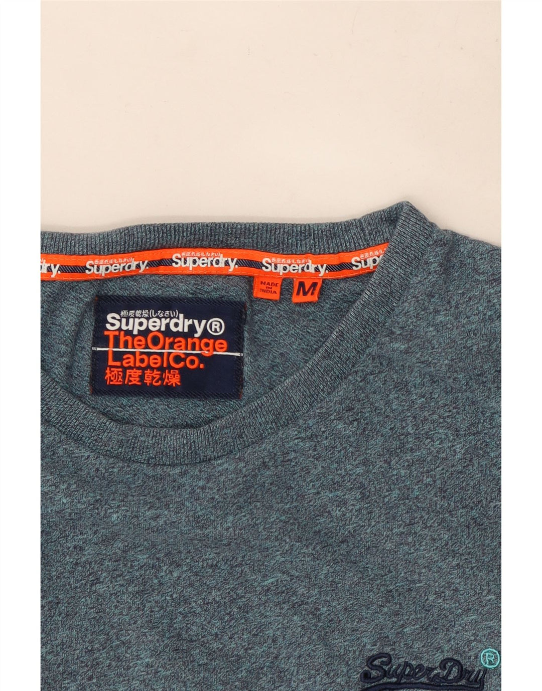 T-shirt męski Superdry, bawełniany, średni niebieski