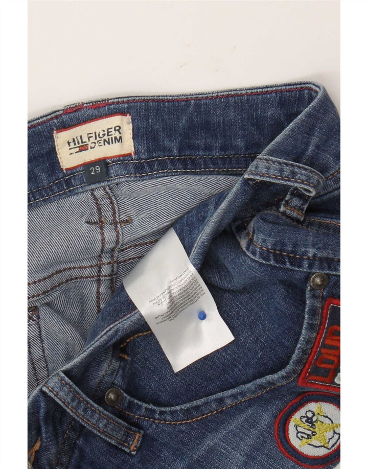 Damskie spodenki jeansowe Tommy Hilfiger Graphic W29 Średnioniebieskie bawełniane