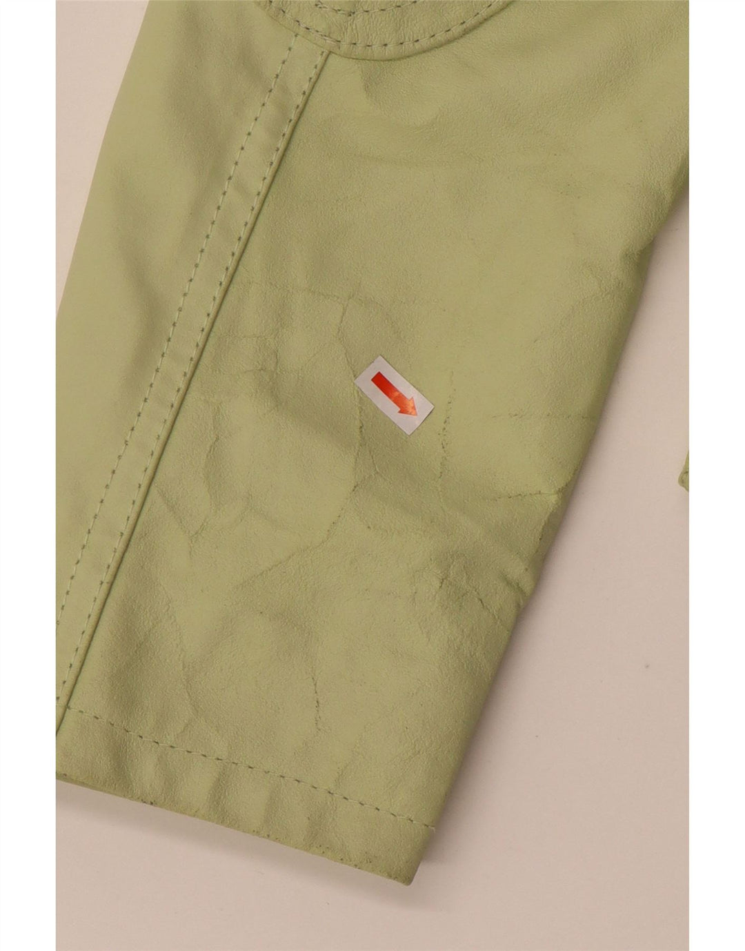 Damska kurtka skórzana Sasch Crop UK 18 XL, zielona skóra