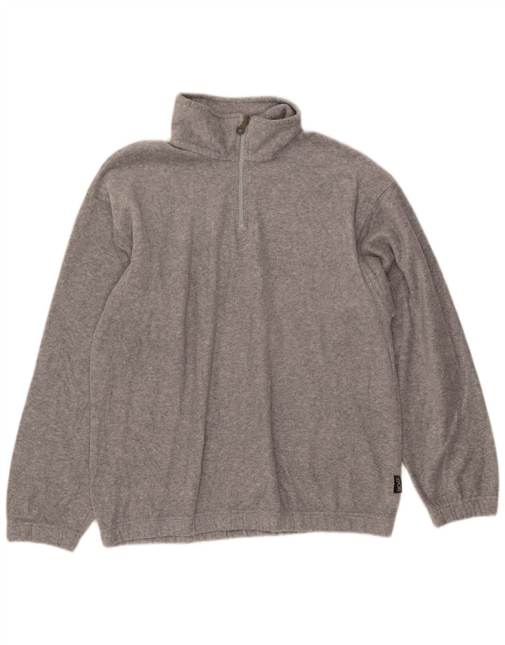 SERGIO TACCHINI Męski sweter polarowy z zamkiem błyskawicznym, duży, szary