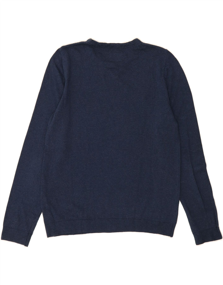 PEPE JEANS Mens Crew Neck Jumper Sweater Small Navy Blue Vintage PEPE Jeans and Second-Hand PEPE Jeans from Messina Hembry 