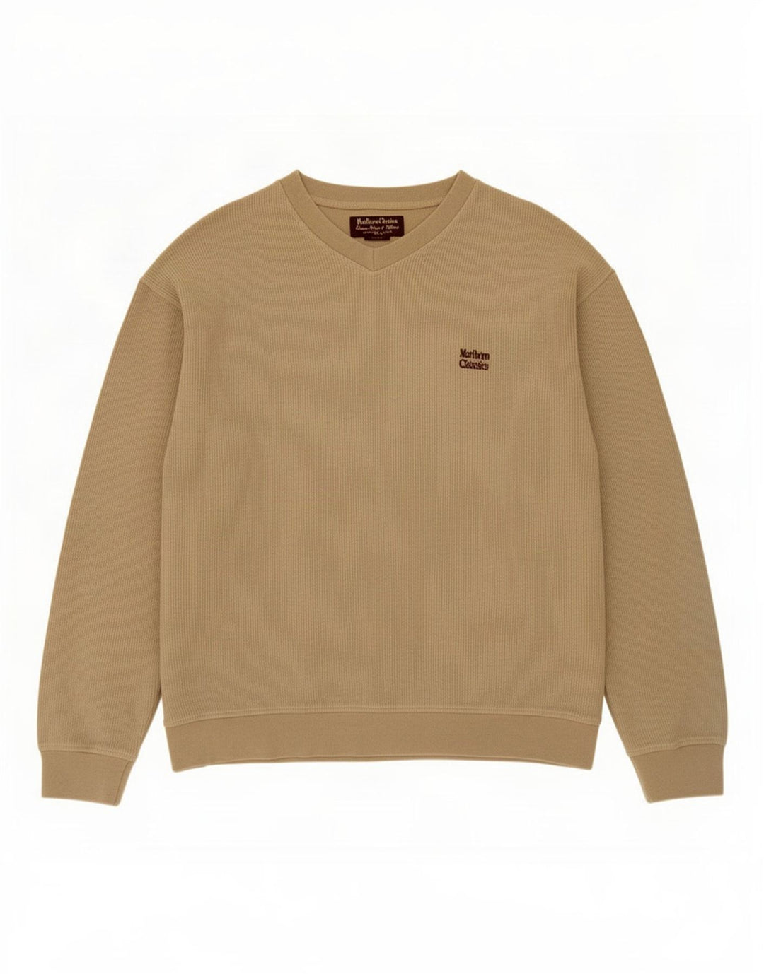 Marlboro Classics Męski top z długim rękawem, duży, bawełniany khaki