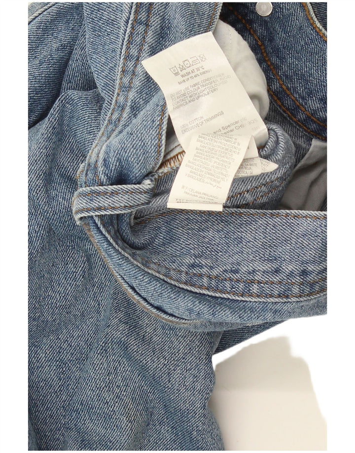 Marks & Spencer Męskie proste dżinsy W34 L29 Niebieskie bawełniane