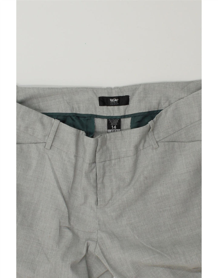 MOSSIMO Womens Straight Cropped Trousers US 14 XL W36 L26 Grey Polyester Vintage Mossimo and Second-Hand Mossimo from Messina Hembry 