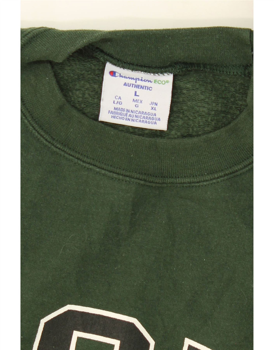CHAMPION Mens Graphic Sweatshirt Jumper Large Green Vintage Champion and Second-Hand Champion from Messina Hembry 