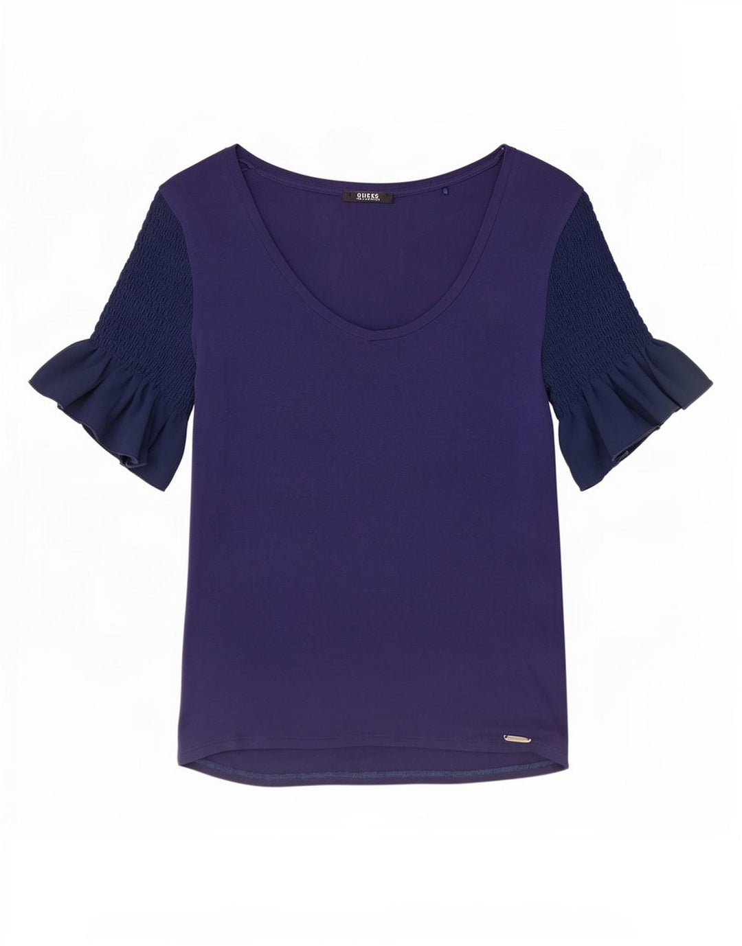 Bluzka damska Guess Top UK 8 Mały granatowy Rayon z blokami kolorów
