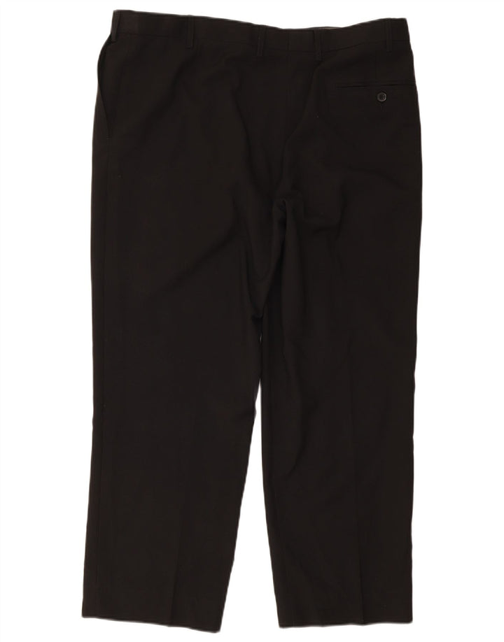 Damskie spodnie garniturowe Marks & Spencer o regularnym kroju W38 L29, czarny poliester