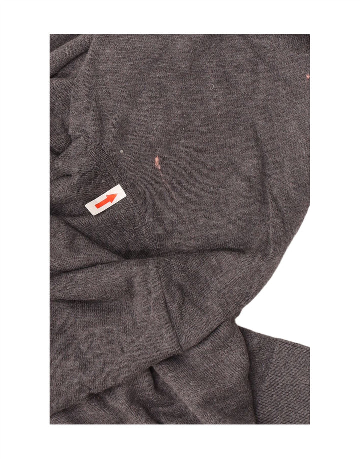 Męski sweter zapinany na zamek Tommy Hilfiger Średni szary, bawełniany w plamki