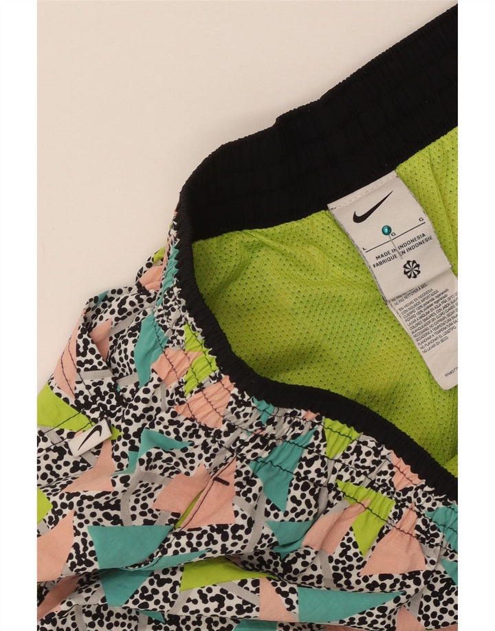 Męskie spodenki kąpielowe Nike, duże, wielokolorowe, geometryczne poliamidy