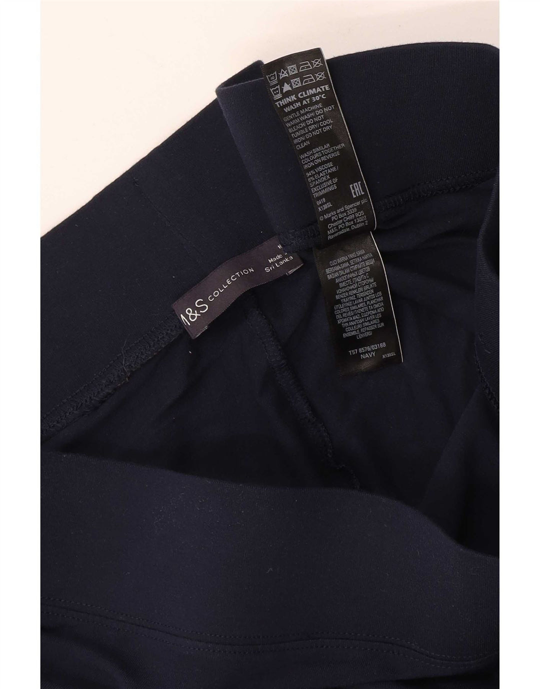 Legginsy damskie Marks & Spencer UK 18 XL, granatowa wiskoza
