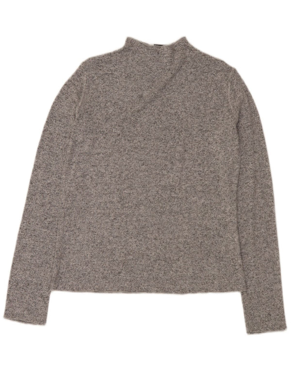 Sweter damski Zara z golfem UK 16, duży, szary, nakrapiany