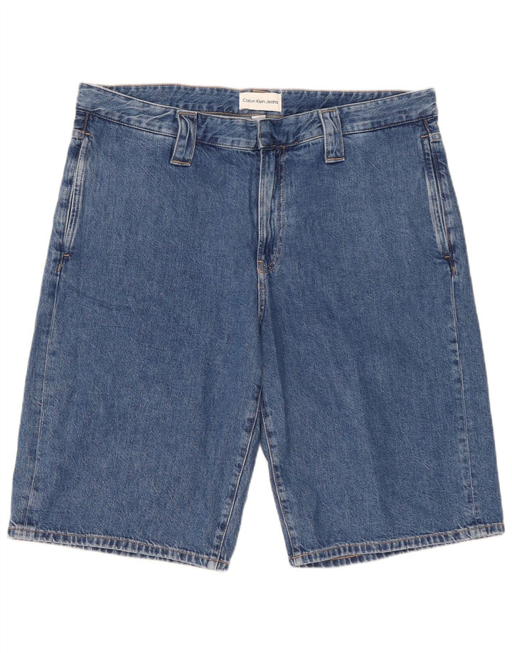 Męskie spodenki jeansowe Calvin Klein W36, duże, niebieskie, bawełniane