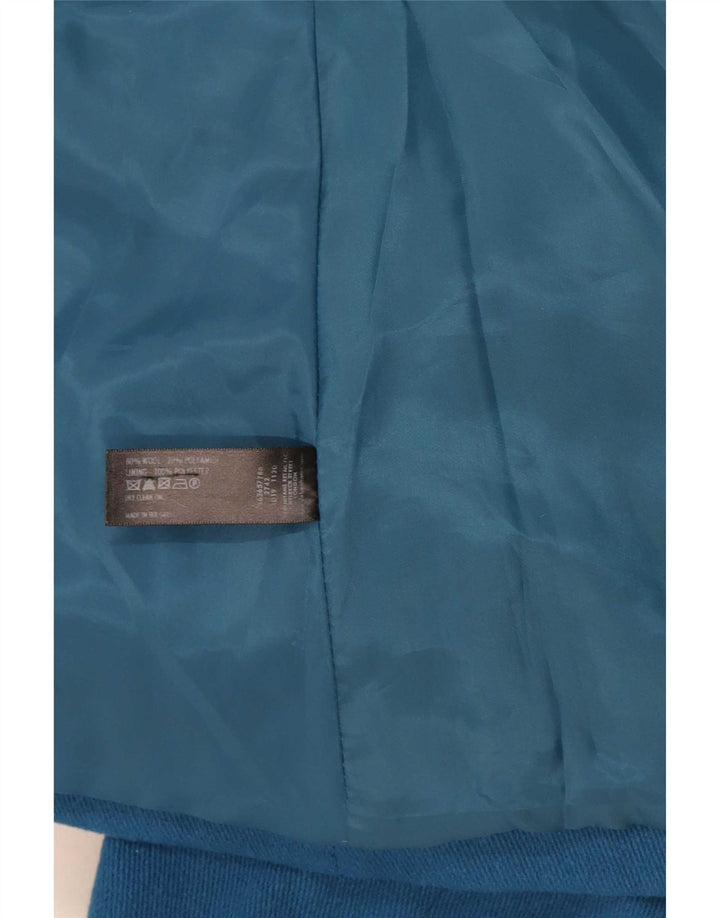 Płaszcz damski John Rocha Pea Coat UK 22 3XL Niebieska wełna