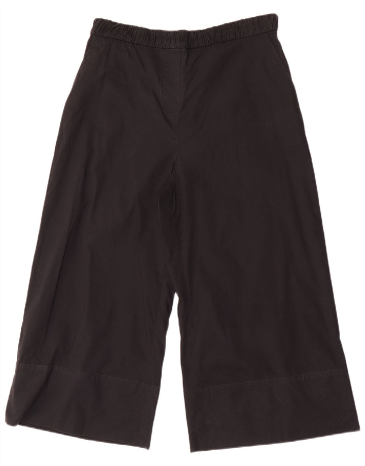 Damskie spodnie Capri z szeroką nogawką Max & Co. W30 L21 Czarne