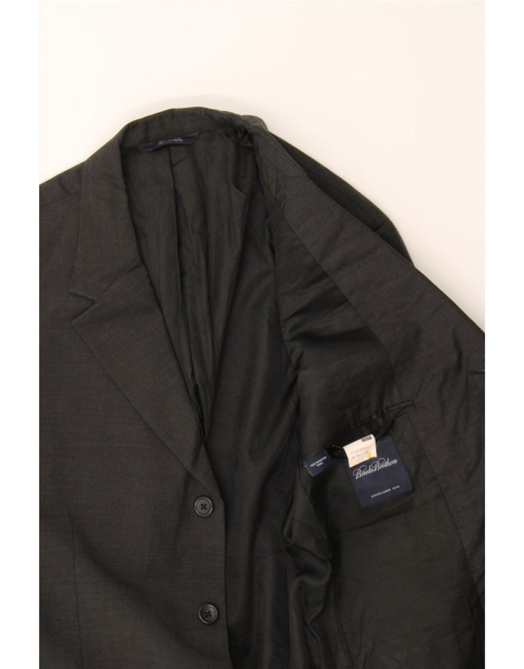 BROOKS BROTHERS Mens 3 Button Blazer Jacket UK 40 Large Black Wool Vintage Brooks Brothers and Second-Hand Brooks Brothers from Messina Hembry 