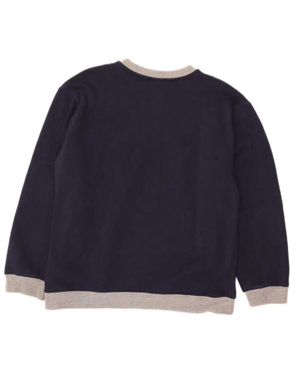 Chłopięcy sweter z grafiką Nike, 15-16 lat, XL, granatowy, blok kolorów
