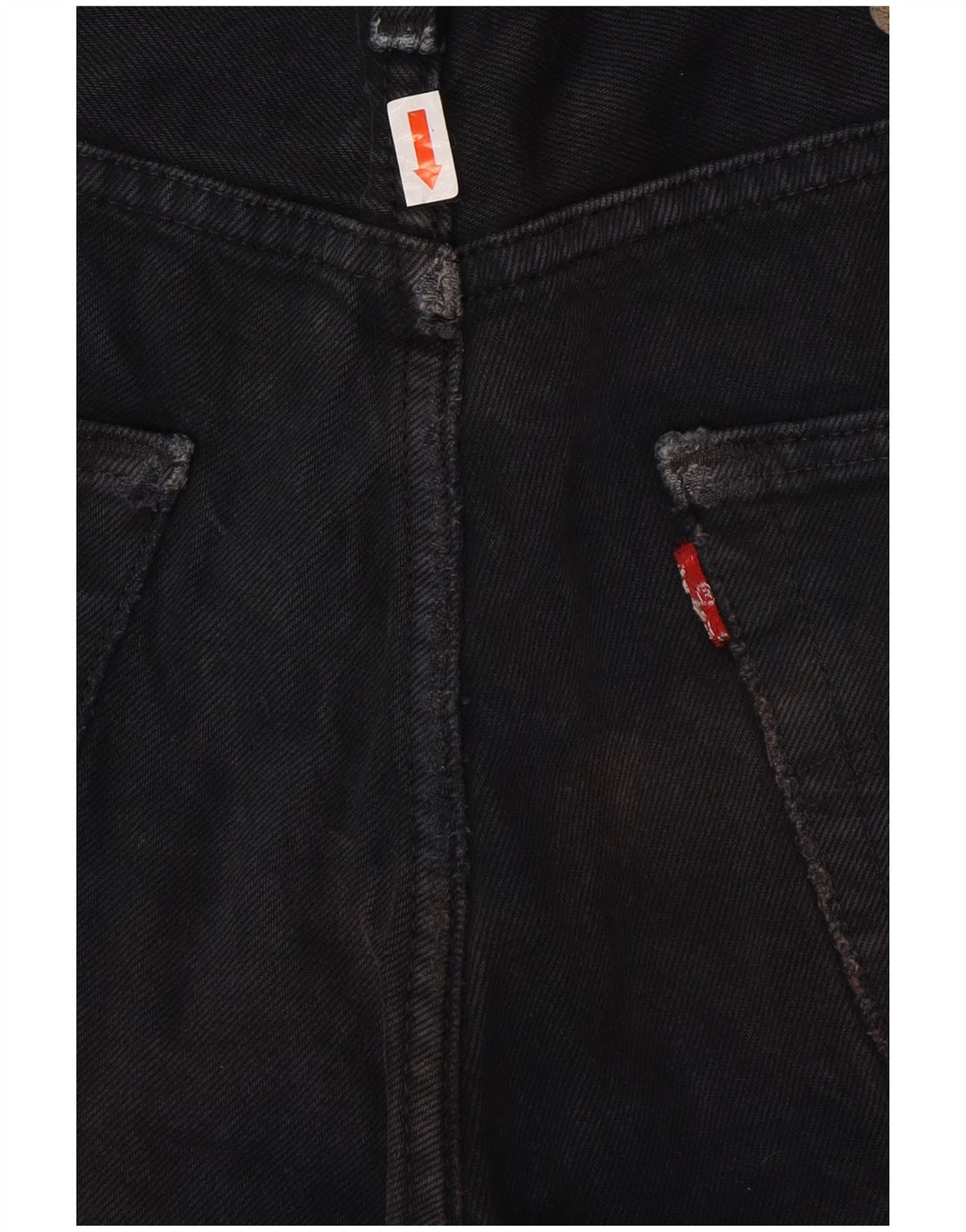 Męskie spodenki jeansowe LEVI'S 501 W32, średnia czarna bawełna