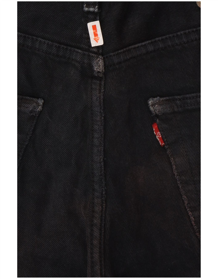 Męskie spodenki jeansowe LEVI'S 501 W32, średnia czarna bawełna