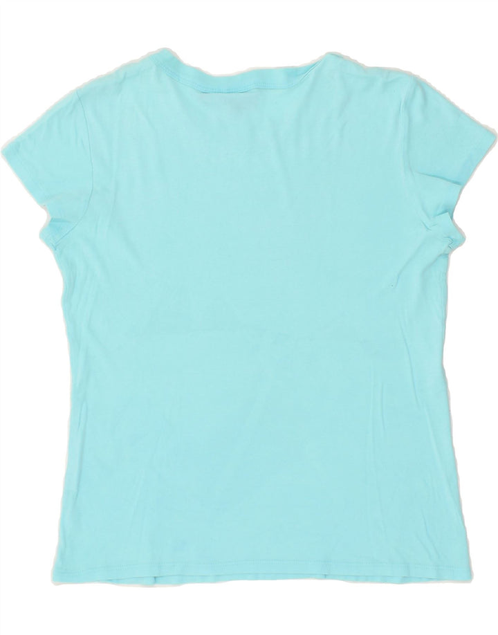 MOSSIMO Womens T-Shirt Top UK 14 Large Turquoise Cotton Vintage Mossimo and Second-Hand Mossimo from Messina Hembry 
