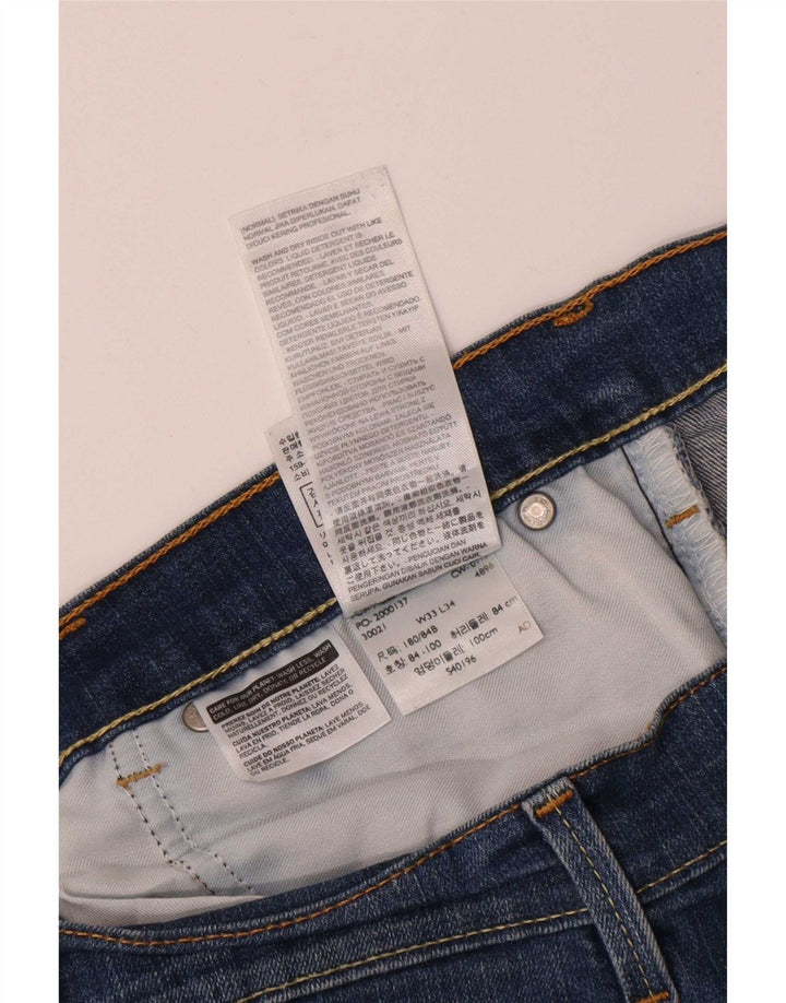 Męskie proste dżinsy Levi's W33 L30 Niebieskie bawełniane