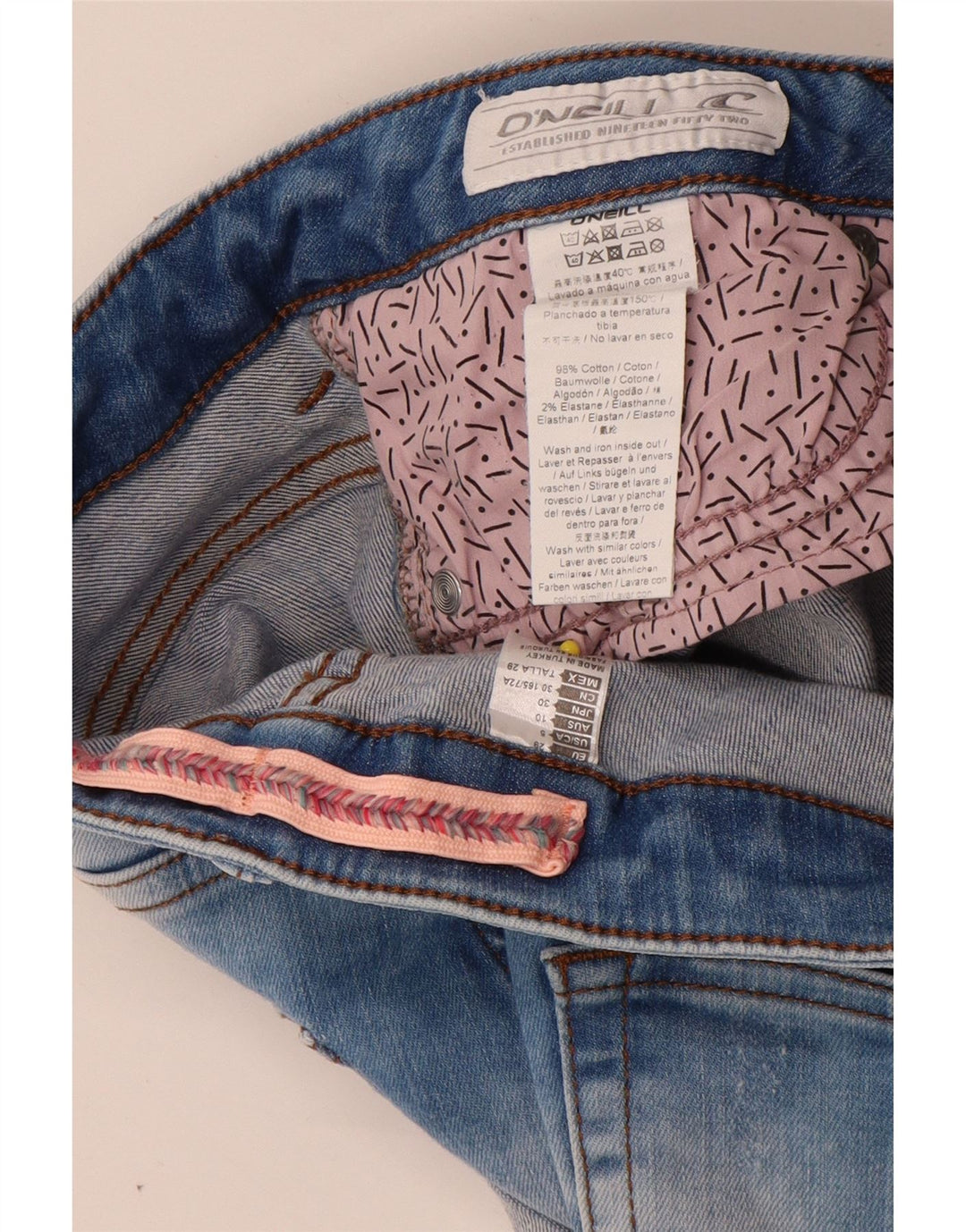 Damskie spodenki jeansowe O'Neill W30 Średnioniebieskie, bawełniane