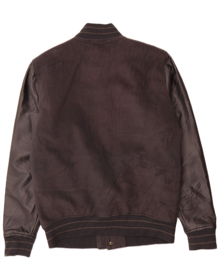 Męska kurtka Hollister Graphic Varsity UK 38, średni czarny poliester
