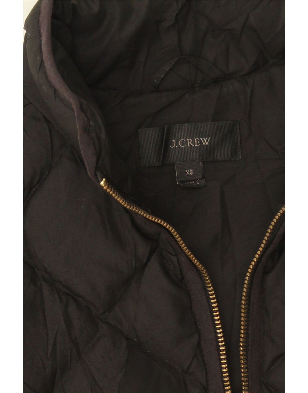 J. CREW Womens Quilted Gilet UK 6 XS Black Vintage J. Crew and Second-Hand J. Crew from Messina Hembry 