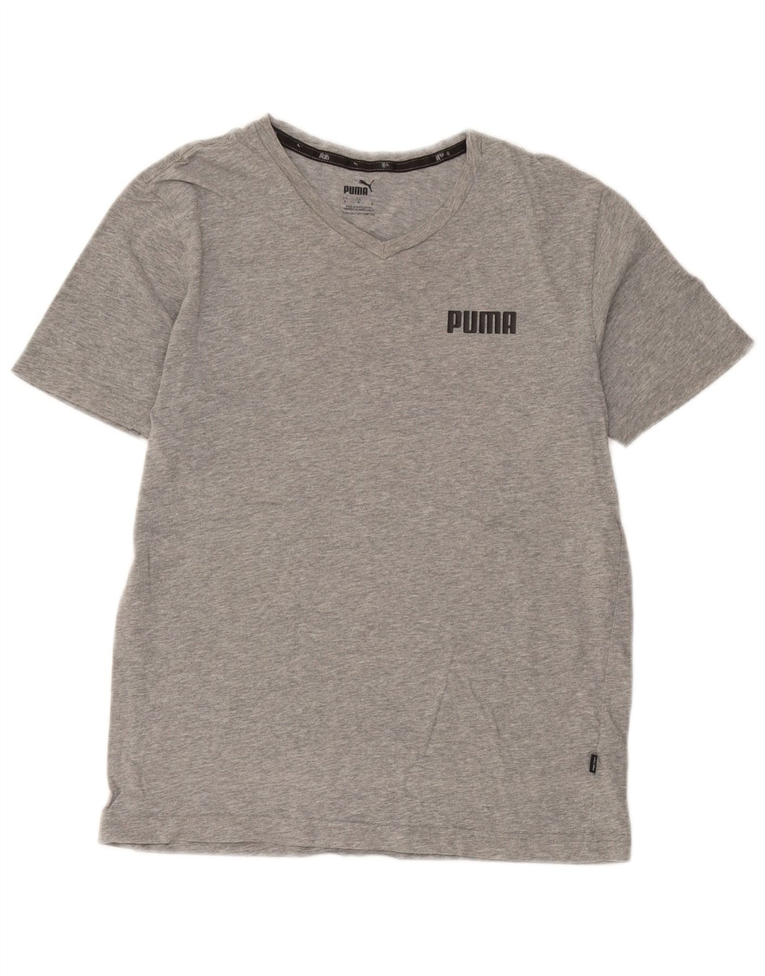 T-shirt męski Puma, mały, szary, bawełniany